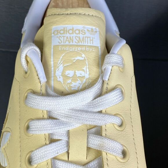Adidas Stan Smith Men's Shoes White-Easy Yellow sneaker size 10 - Picture 3 of 9